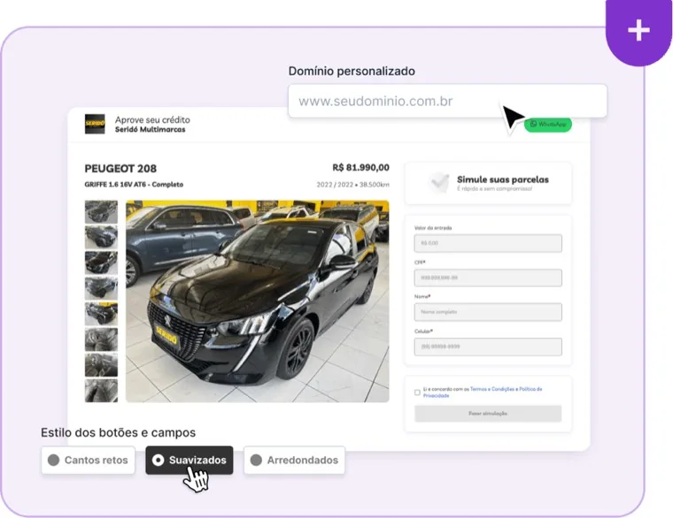 Showroom digital do Credere com o estoque publicado online