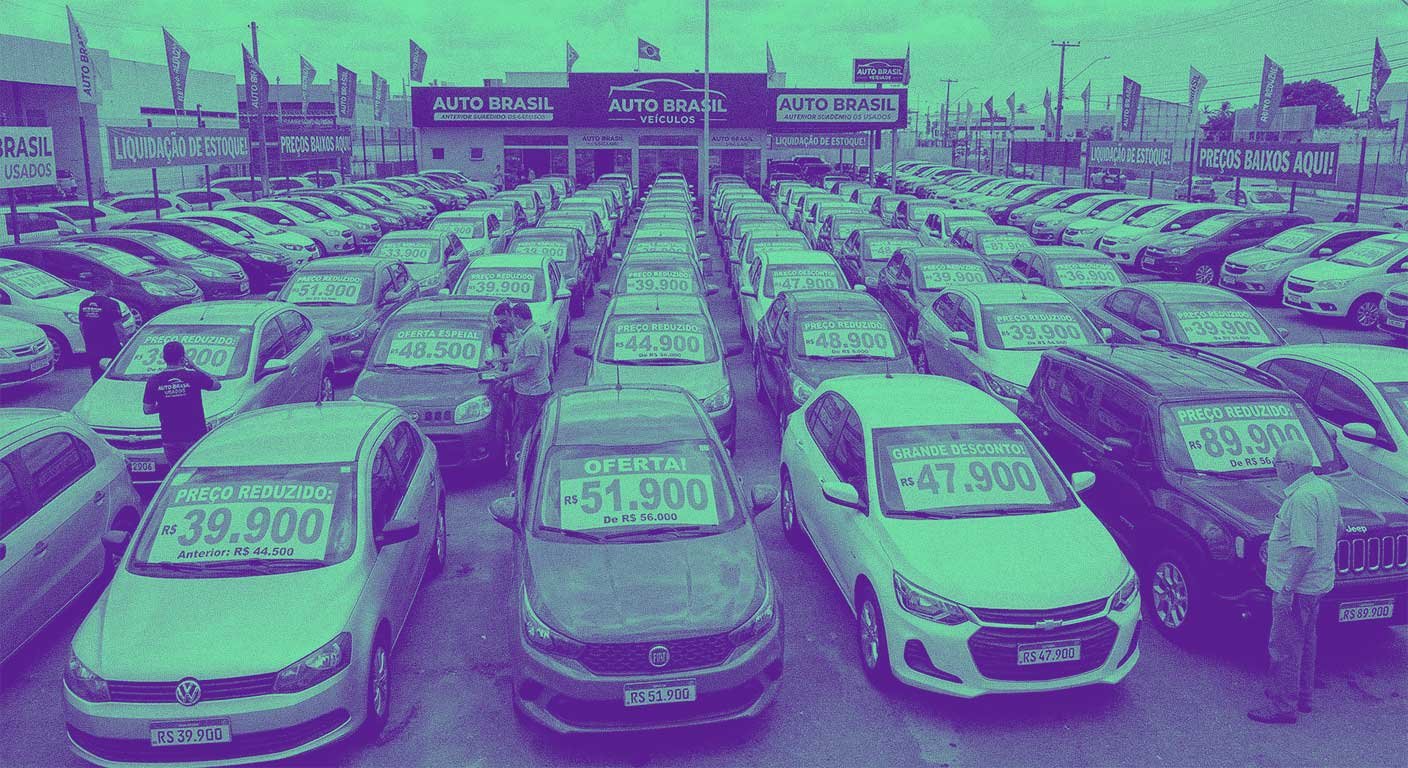 Estoque parado em loja de carro